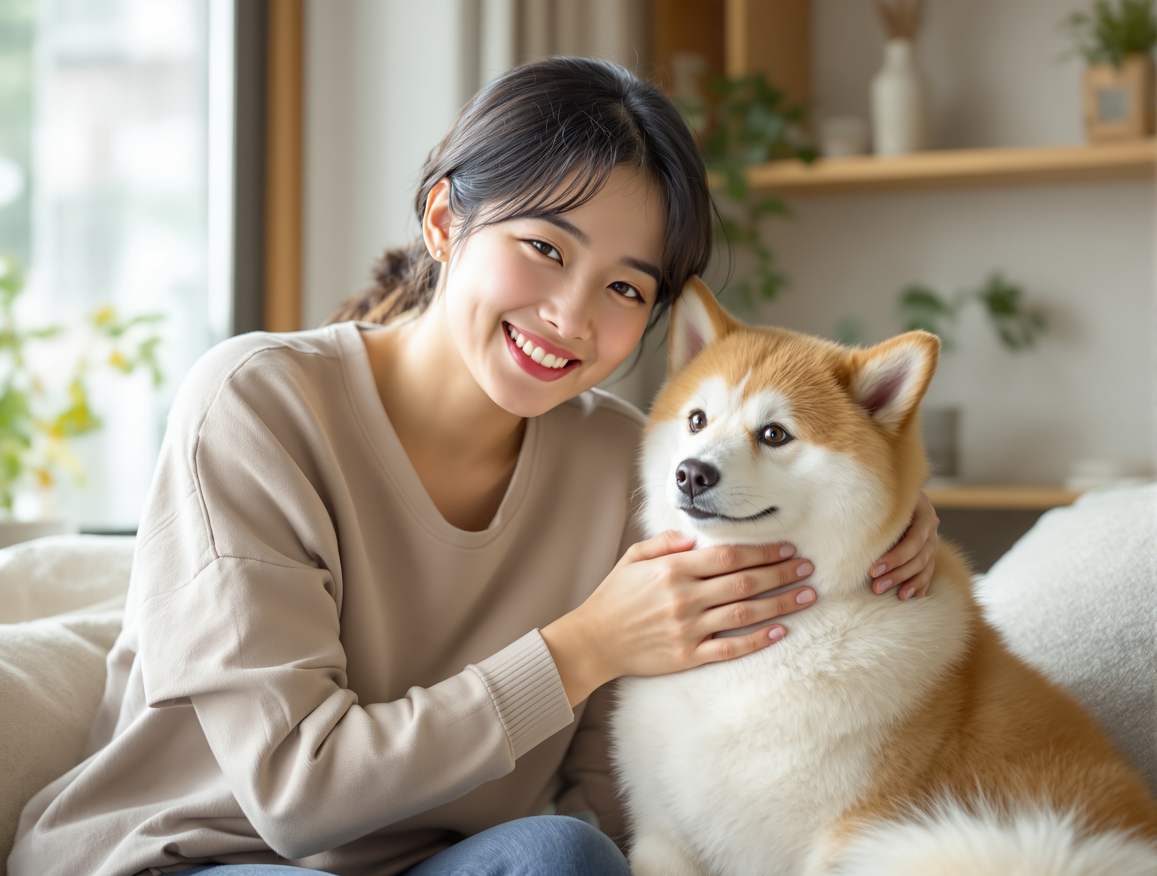 鈴木 綾子様と柴犬